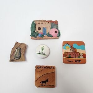 Set Of 5 Southwestern Style Refrigerator Magnets